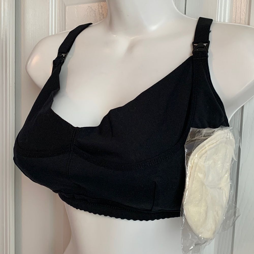 Momcozy Nursing Maternity Bra Convertible Wireless 42 Black
